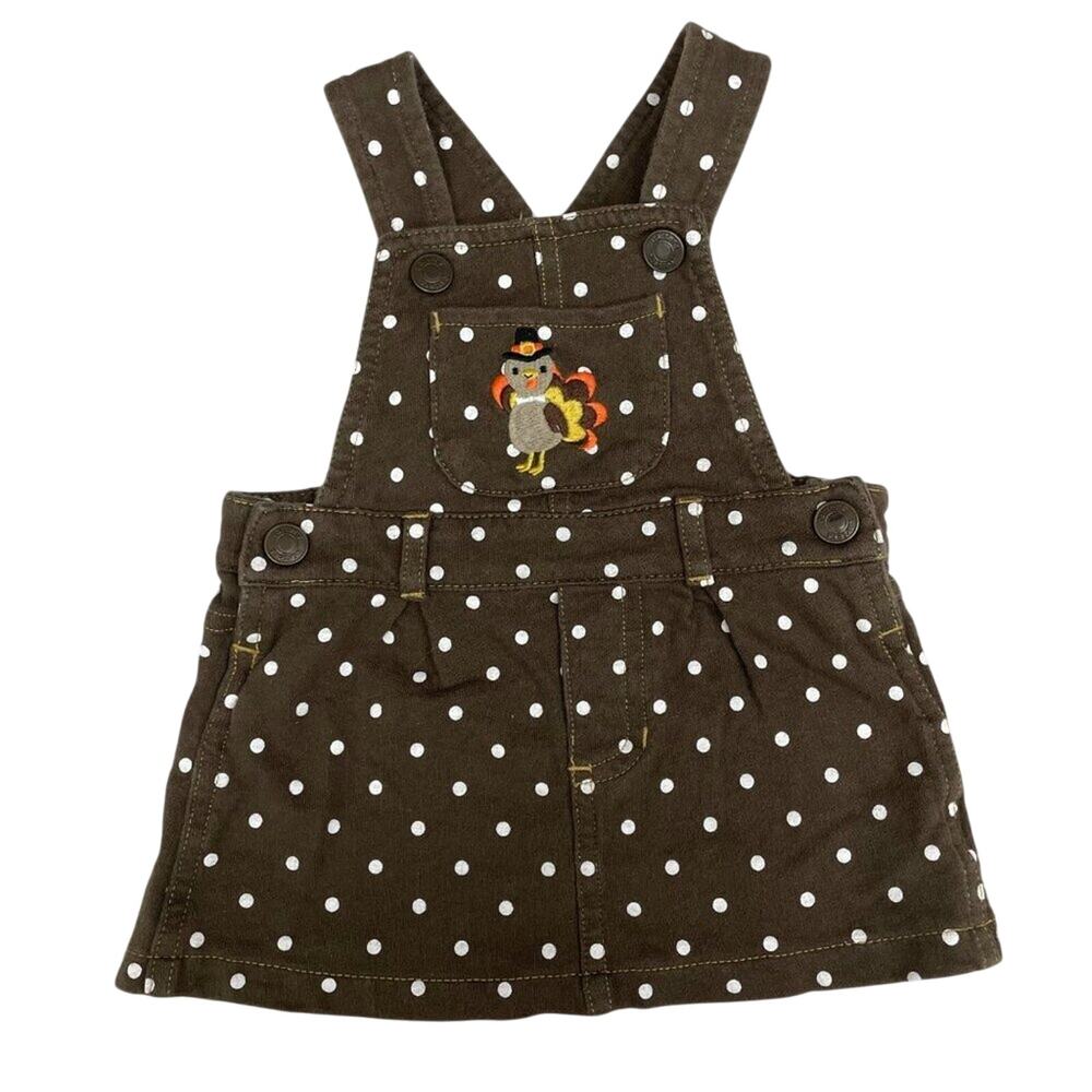 Carter’s Polka Dot Thanksgiving Turkey Jumper Girls 3 Months